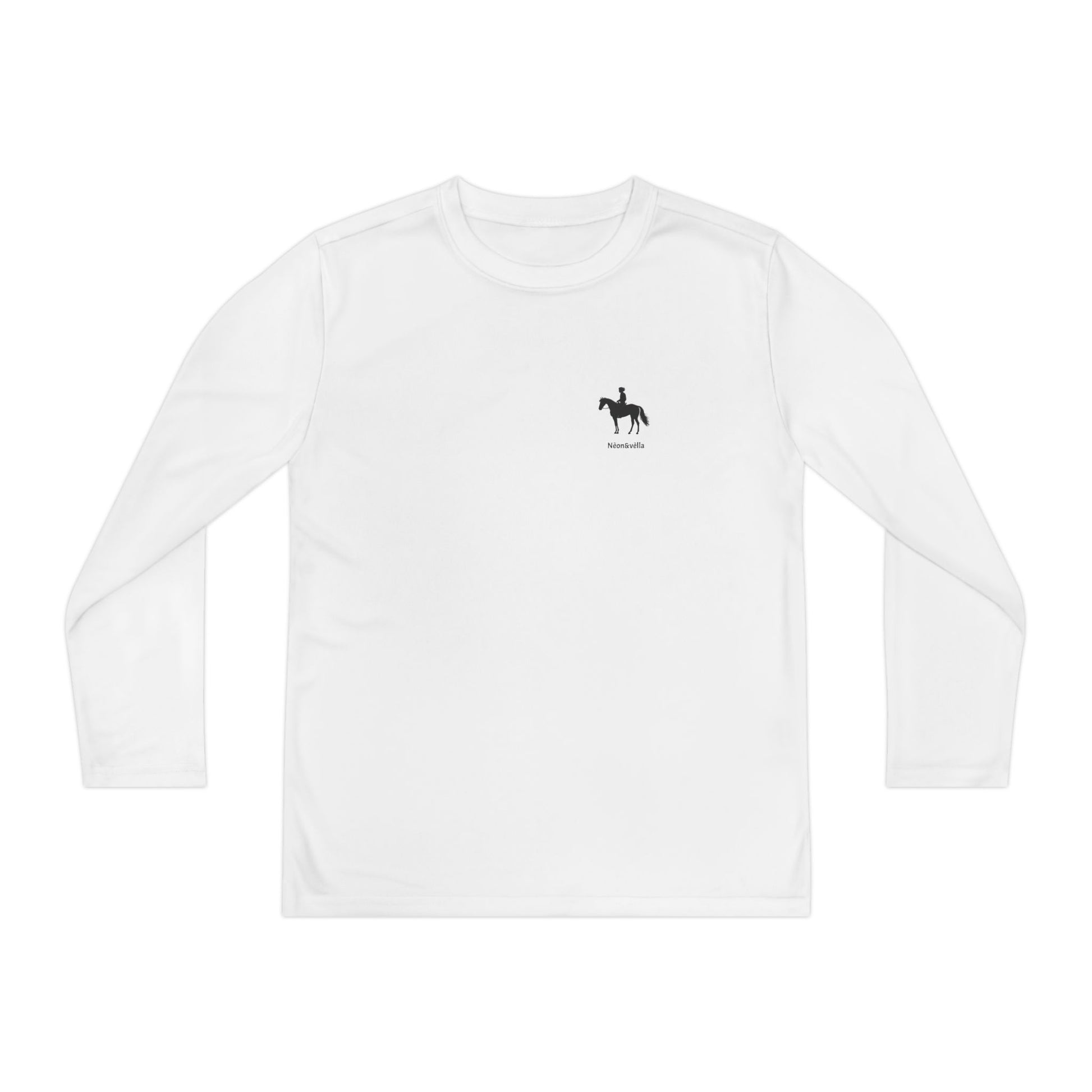 Youth Long Sleeve Horse Riding Tee - Equestrian Style T-Shirt