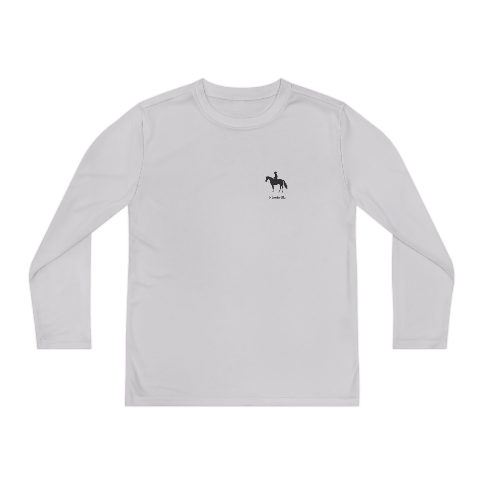 Youth Long Sleeve Horse Riding Tee - Equestrian Style T-Shirt