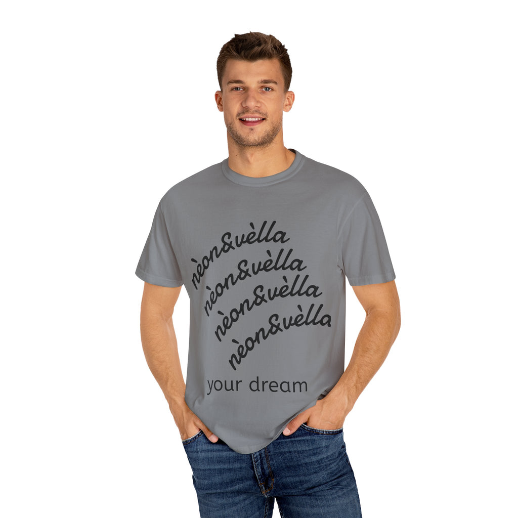 Urban Dream Unisex Garment-Dyed T-Shirt - Stylish Cityscape Design