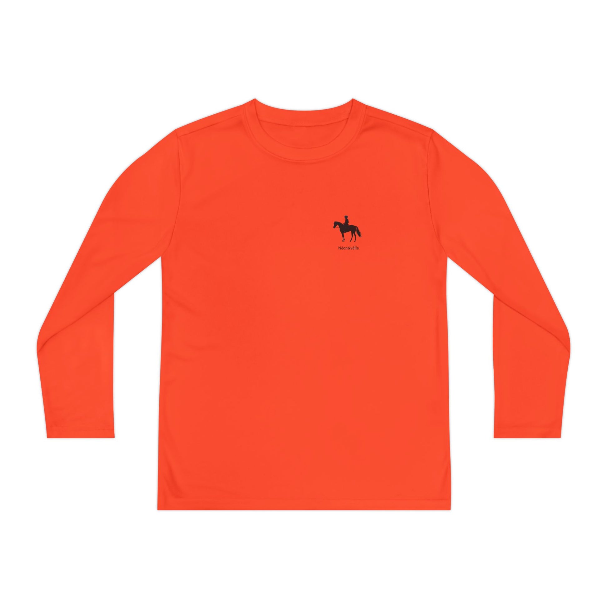 Youth Long Sleeve Horse Riding Tee - Equestrian Style T-Shirt