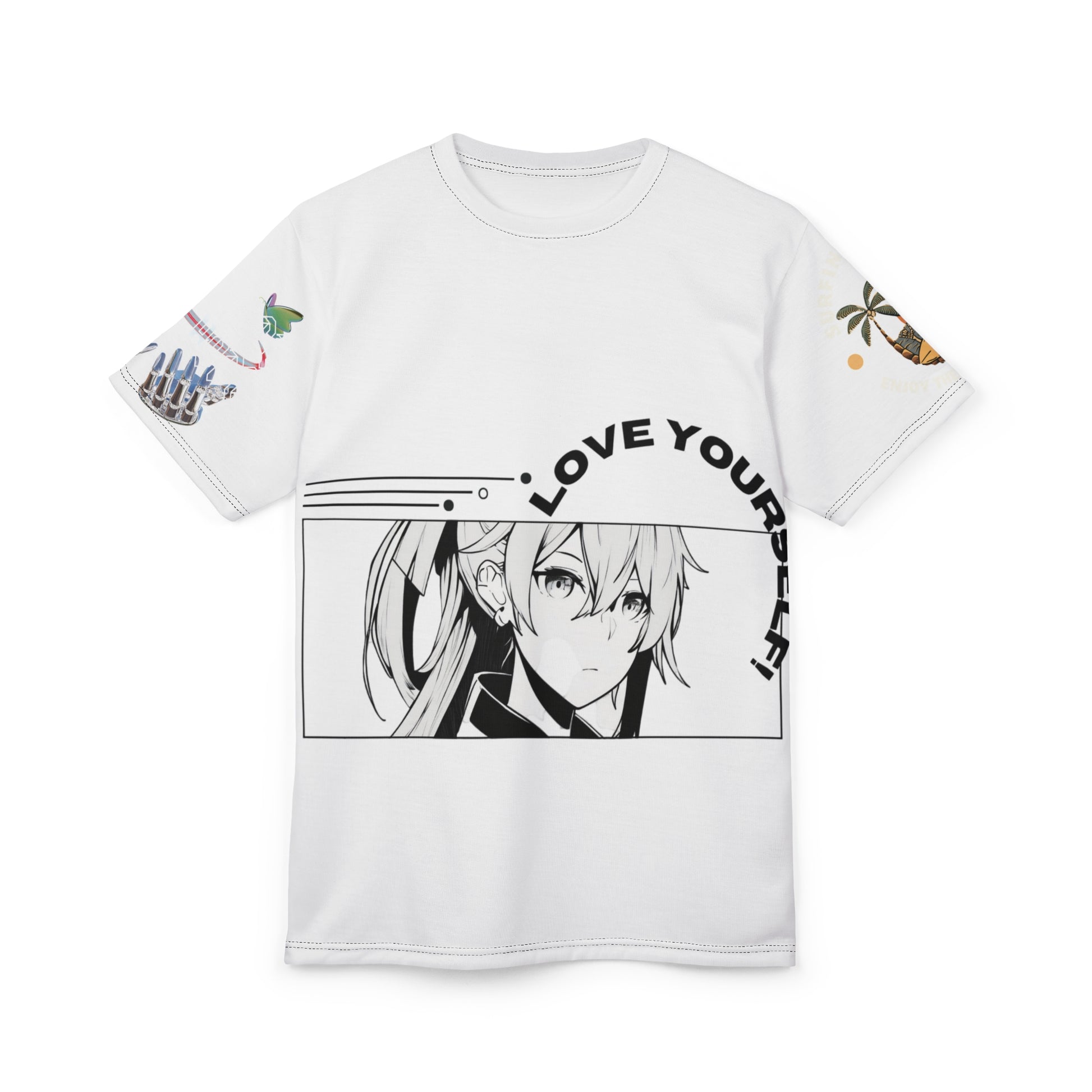 Unisex Cut & Sew Tee - 'Love Yourself' Graphic Tee for Positive Vibes